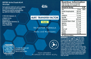 Transfer Factor Plus Tri-Factor - suplement diety 4Life, USA